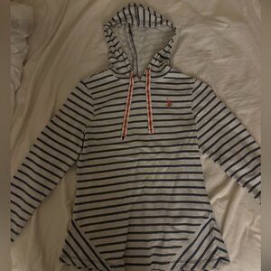 U.S. Polo Assn. Navy and White Striped Hoodie